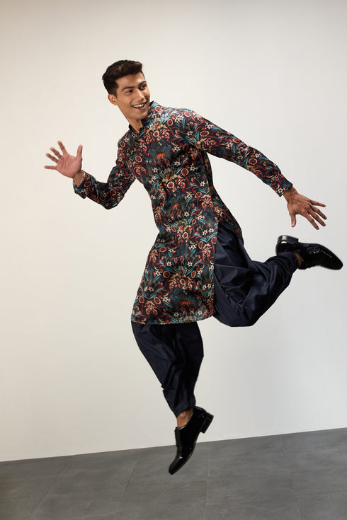 Botenical Blue Kurta Set